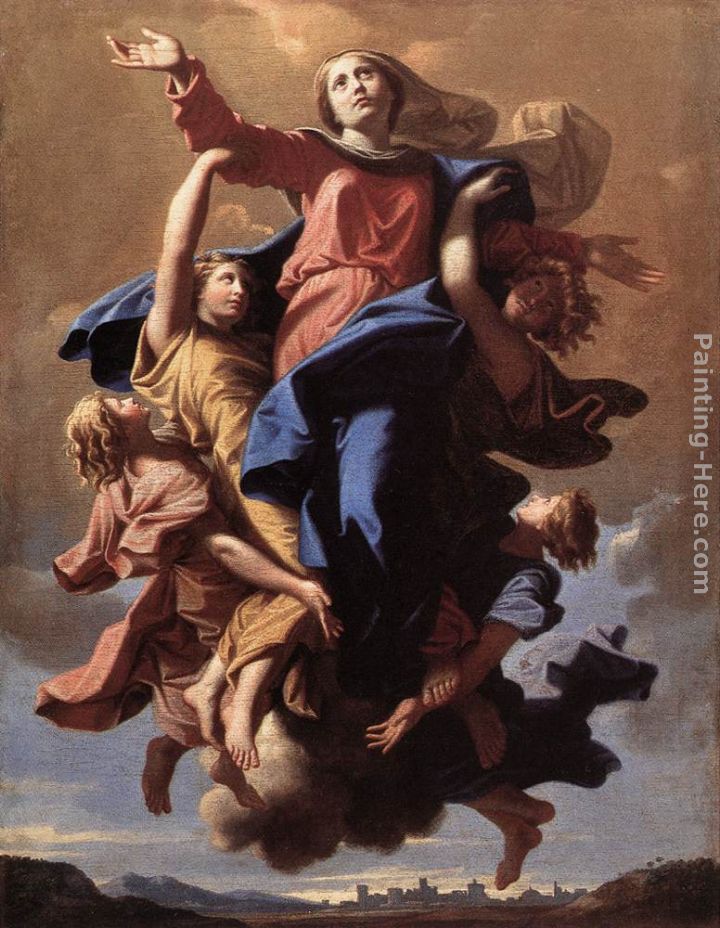 The Assumption of the Virgin painting - Nicolas Poussin The Assumption of the Virgin art painting